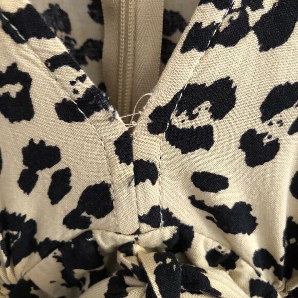 ASOS Maternity Tie Front Mini Tea Dress Leopard Print Dress UK 10 / US 6 / EU 38 - Picture 4 of 8